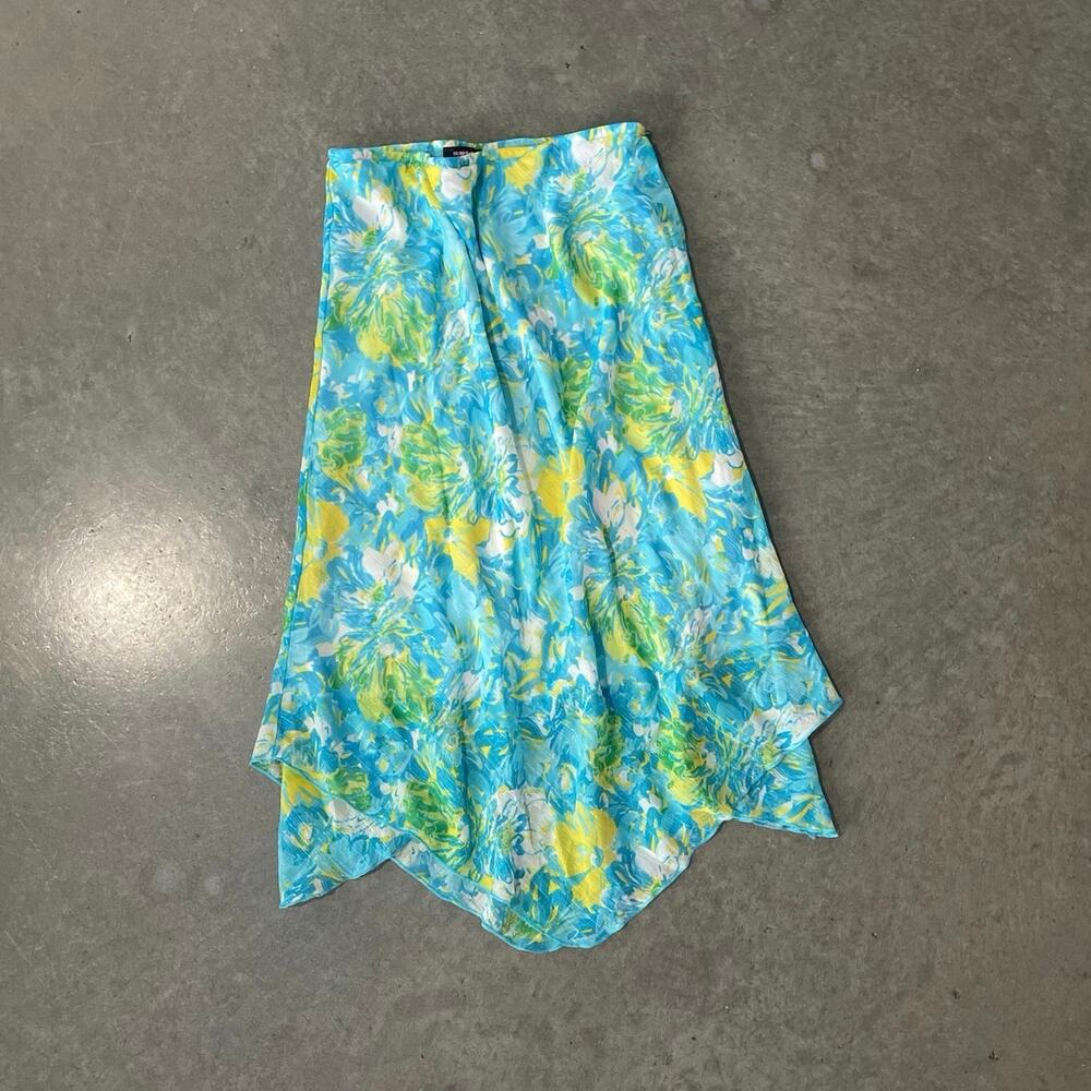 Women's Y2k Flowy Floral Long Skirt My Michelle M coastal surfer